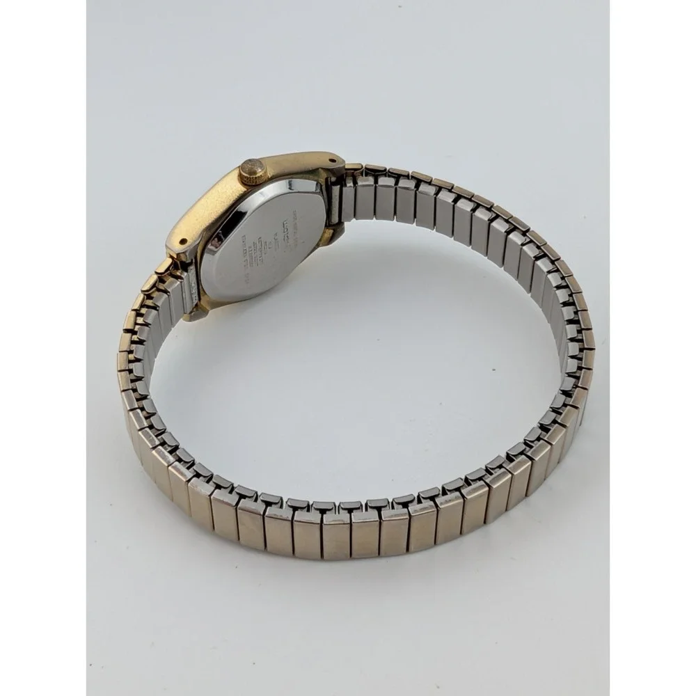 Vintage Watch-It Watch Women 18mm Case Gold‎ Stretch Band- New Battery